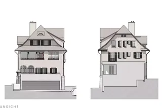 Façades ouest et est