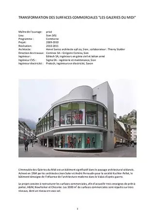 Galeries du Midi - texte de présentation