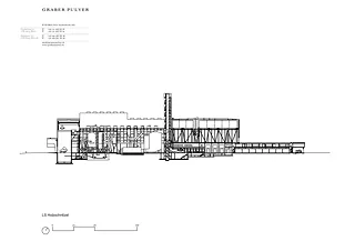 Graber Pulver Architekten - EZF - Längsschnitt Holzschnitzel