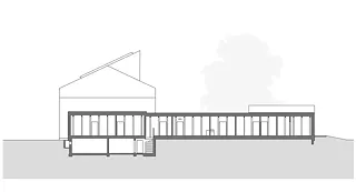 Coupe hall d'entrée