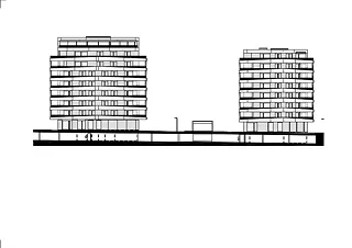 Ansichten Süd-West, Häuser 2, 4