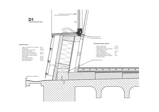 Détail coupe fenêtre bas