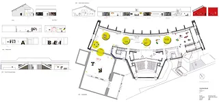  Plan et coupe du rez-de-chaussée