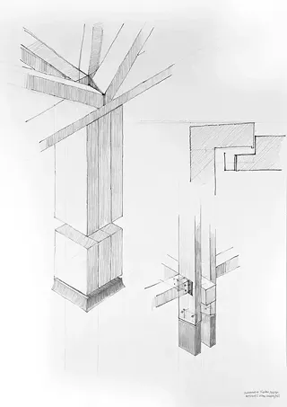 Stützen und Beckendetail