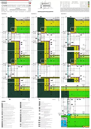 Coupes fenêtres et portes / Sezioni serramenti