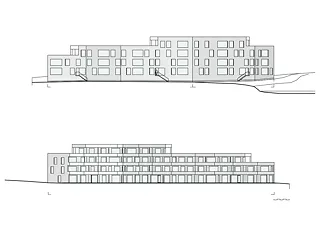 Westfasade und Ostfassade