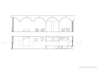 Grundriss und Schnitt 25 qm Wohnung