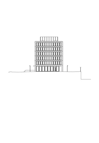 Façade sud,  1:200