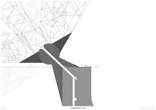 Coupe du couronnement du mur 1:100