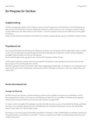 Aufgabenstellung, Projektbeschrieb
