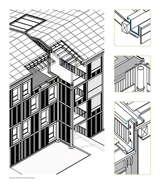 axonométrie de façade