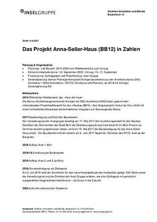 Brochure Anna-Seiler-Haus