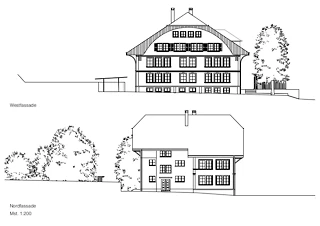 West- und Nordfassade