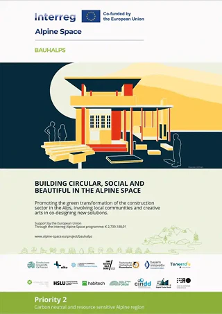 Dans le domaine de la recherche, le Circular Time Lab sert de projet pilote au sein du projet de coopération internationale en cours « BAUHALPS – Building Circular in the Alps », qui réunit 13 partenaires de la région alpine.