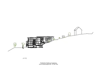 Coupe de la maison côté rue