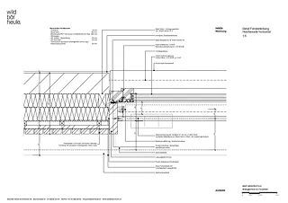 Détail embrasure de fenêtre façade bois horizontale