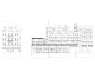 Frontalansicht von der Hirschmattstrasse her 1:50