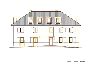 Südfassade mit Haupteingang