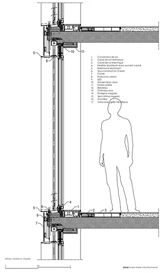 Fassadendetail Schnitt AA'