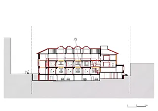 Stadthalle_Längsschnitt