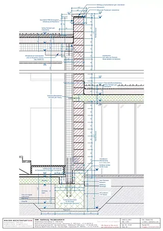Detailschnitt Fassade