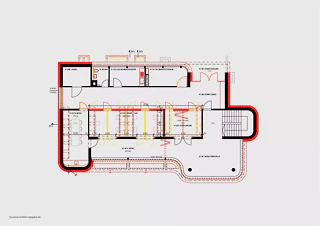 Aufbahrungsgebäude – Grundriss Ergeschoss
