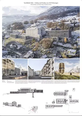 Plakat Textilfabrik Mels