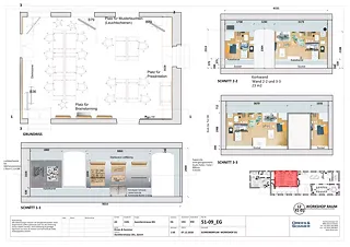 Schreinerplan Workshop EG