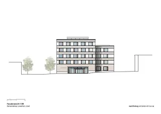 Vue de façade 1:300