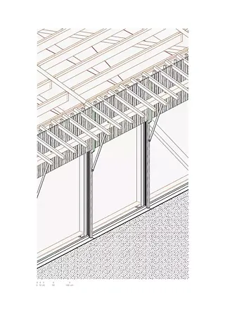 Axonometrie: Fassadendetail