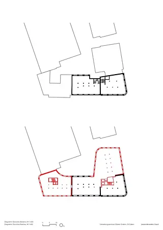 Diagramm Bestand-Neubau M 1:400