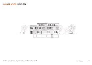 Vue ouest, maison B