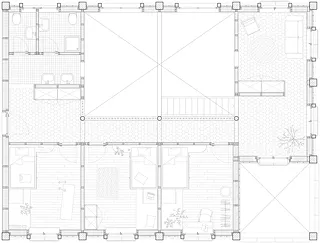 Typologie Colocation rez-de-chaussée 1:50