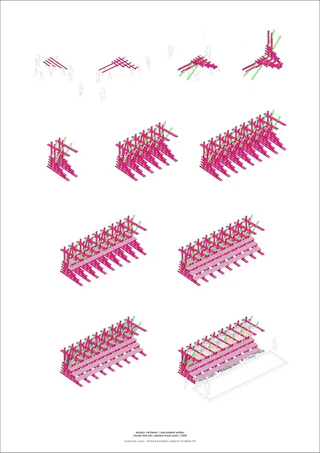 Axonometrie Aufbau Struktur «Re:Frame» – Tollmann Piertzovanis