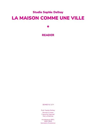 The House as a City, The City as a House – reader