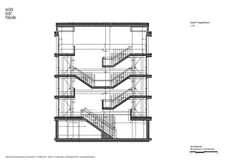 Plan détaillé de la cage d'escalier