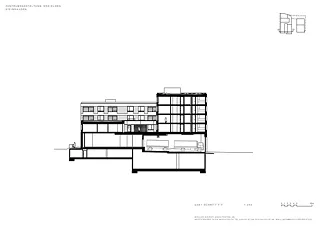 Coupe transversale, immeuble d'habitation
