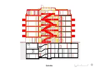 Querschnitt Bestand / Abbruch / Neubau