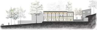 Längsschnitt Moschee 1:100