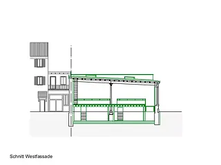 Schnitt Westfassade