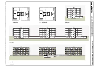 Plans, façades, coupe 1:333