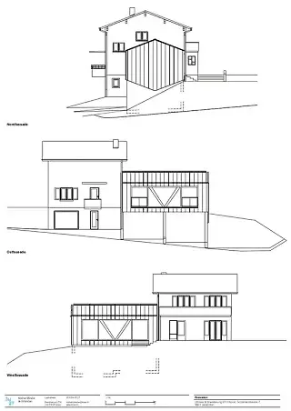 Nord-, Ost- und Westfassade