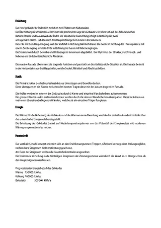 Konzept, Statik und Haustechnik Beschreibung.