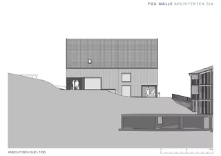 Südfassade Doppeleinfamilienhaus