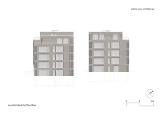 Elevation nord-est, sud-ouest