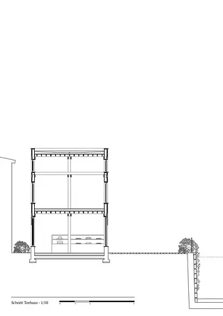 Schnitt Teehaus