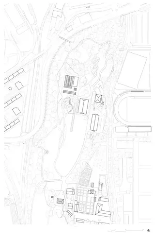 Plan de situation des jardins Merian