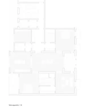 Wohnungsgrundriss 1_50 der Regelwohnung mit Mailändischen Einflüssen