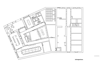 Grundriss Untergeschoss - Aufenthalts- und Schulungsbereich