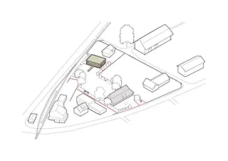 Isometrie Übersicht Ankerhaus und Kunstpavillon